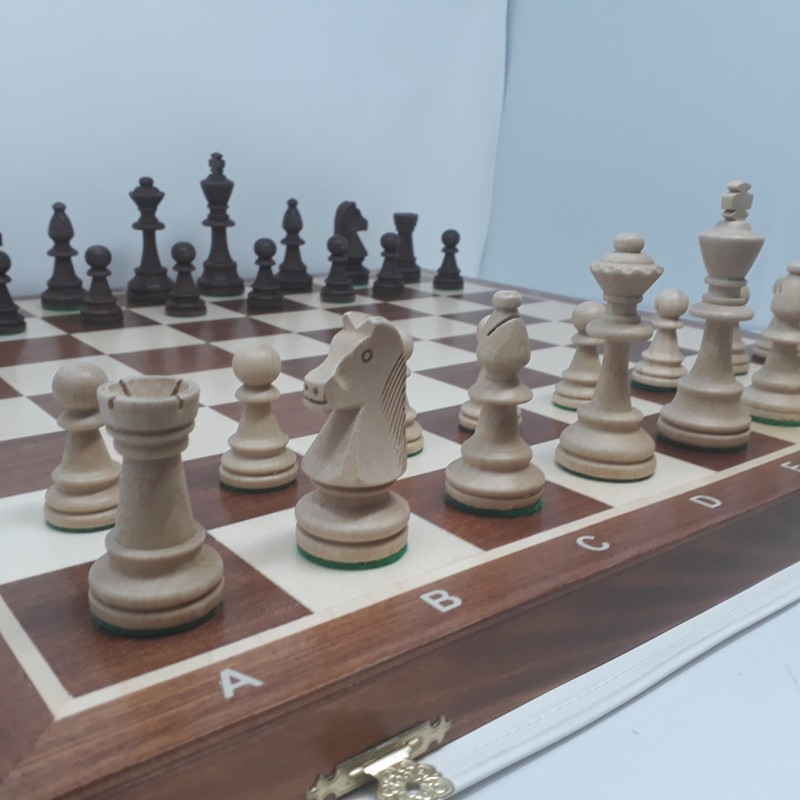 Schach Turnier Schachspiel Staunton Nr 6 Schachbrett 53 x 53 cm Holz 