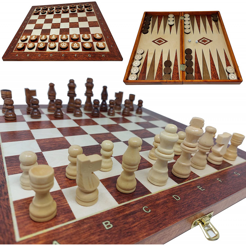 DSJ Schachprüfern 3In1 Schachspiel Schach Travel Chess Set Schach Stück  Schachbrett Internationale Schachstücke/39 * 39Cm