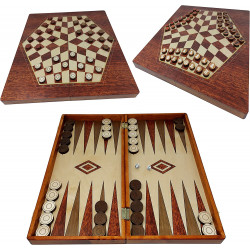3-in-1 Backgammon +...
